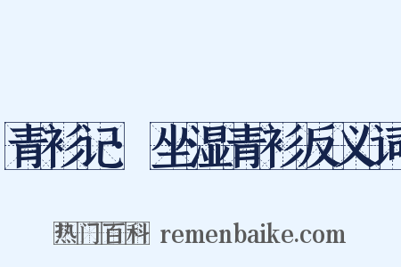 青衫记·坐湿青衫反义词是什么意思的图片